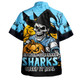 Cronulla-Sutherland Sharks Hawaiian Shirt Dark Moon Rugby Halloween Battle Edition