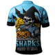 Cronulla-Sutherland Sharks Polo Shirt Dark Moon Rugby Halloween Battle Edition