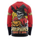 Redcliffe Dolphins Long Sleeve T-shirt Dark Moon Rugby Halloween Battle Edition