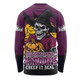 Queensland Maroons Long Sleeve T-shirt Dark Moon Rugby Halloween Battle Edition