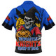 Newcastle Knights Zip Polo Shirt Dark Moon Rugby Halloween Battle Edition