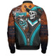 Port Adelaide Bomber Jacket Halloween Night Reaper Zipper