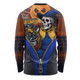 West Coast Eagles Long Sleeve T-shirt Halloween Night Reaper Zipper