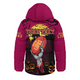 Brisbane Lions Hooded Padded Jacket Full Moon Fever Halloween Supporter