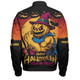 Brisbane Lions Bomber Jacket Dark Pumpkin Halloween Spirit