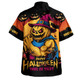 Brisbane Lions Hawaiian Shirt Dark Pumpkin Halloween Spirit