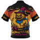 Brisbane Lions Zip Polo Shirt Dark Pumpkin Halloween Spirit