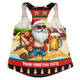 Australia Women Racerback Singlet Christmas Santa Beer Cheers Style