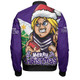 Fremantle Bomber Jacket Santa Scoring Touchdown On Christmas Game Day