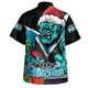Port Adelaide Hawaiian Shirt Santa Scoring Touchdown On Christmas Game Day