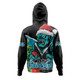 Port Adelaide Hoodie Santa Scoring Touchdown On Christmas Game Day