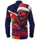 Melbourne Long Sleeve Shirt Santa Scoring Touchdown On Christmas Game Day