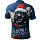 Geelong Cats Polo Shirt Santa Scoring Touchdown On Christmas Game Day