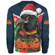 Adelaide Crows Sweatshirt Santa Scoring Touchdown On Christmas Game Day
