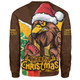 Hawthorn Sweatshirt Santa Scoring Touchdown On Christmas Game Day