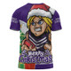 Fremantle T-Shirt Santa Scoring Touchdown On Christmas Game Day
