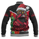 Essendon Baseball Jacket Santa Scoring Touchdown On Christmas Game Day