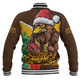 Hawthorn Baseball Jacket Santa Scoring Touchdown On Christmas Game Day