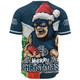 Carlton Baseball Shirt Santa Scoring Touchdown On Christmas Game Day