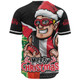 St Kilda Baseball Shirt Santa Scoring Touchdown On Christmas Game Day