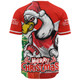 Sydney Swans Baseball Shirt Santa Scoring Touchdown On Christmas Game Day