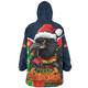 Adelaide Crows Snug Hoodie Santa Scoring Touchdown On Christmas Game Day