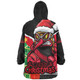 Essendon Snug Hoodie Santa Scoring Touchdown On Christmas Game Day
