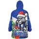 North Melbourne Snug Hoodie Santa Scoring Touchdown On Christmas Game Day
