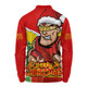 Gold Coast SUNS Long Sleeve Polo Shirt Santa Scoring Touchdown On Christmas Game Day