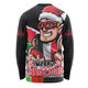 St Kilda Long Sleeve T-shirt Santa Scoring Touchdown On Christmas Game Day