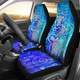 Australia Aboriginal Car Seat Covers - Sea Turtle With Indigenous Patterns (Blue)