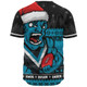 Port Adelaide Baseball Shirt Merry Christmas Down Under Footy Power Style