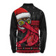 Essendon Long Sleeve Polo Shirt Merry Christmas Down Under Footy Power Style