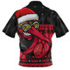 Essendon Zip Polo Shirt Merry Christmas Down Under Footy Power Style