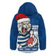 Geelong Cats Hooded Padded Jacket Merry Christmas Down Under Footy Power Style