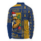 West Coast Eagles Long Sleeve Polo Shirt Merry Christmas Knit Style Festive Spirit