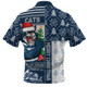 Geelong Cats Zip Polo Shirt Merry Christmas Knit Style Festive Spirit