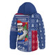 Western Bulldogs Hooded Padded Jacket Merry Christmas Knit Style Festive Spirit