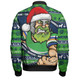 Canberra Raiders Bomber Jacket Ugly Knit Style For Christmas Game Fans