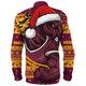 Brisbane Broncos Long Sleeve Shirt Ugly Knit Style For Christmas Game Fans