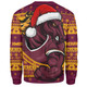 Brisbane Broncos Sweatshirt Ugly Knit Style For Christmas Game Fans