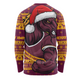 Brisbane Broncos Long Sleeve T-shirt Ugly Knit Style For Christmas Game Fans