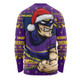 Melbourne Storm Long Sleeve T-shirt Ugly Knit Style For Christmas Game Fans