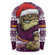 Queensland Maroons Long Sleeve T-shirt Ugly Knit Style For Christmas Game Fans