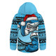 Cronulla-Sutherland Sharks Hooded Padded Jacket Ugly Knit Style For Christmas Game Fans