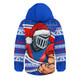 Newcastle Knights Hooded Padded Jacket Ugly Knit Style For Christmas Game Fans