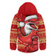 Redcliffe Dolphins Hooded Padded Jacket Ugly Knit Style For Christmas Game Fans