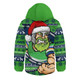 Canberra Raiders Hooded Padded Jacket Ugly Knit Style For Christmas Game Fans