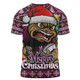 Queensland Maroons T-Shirt Merry Christmas Game Day Knit Style Team Edition