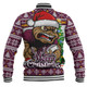 Queensland Maroons Baseball Jacket Merry Christmas Game Day Knit Style Team Edition